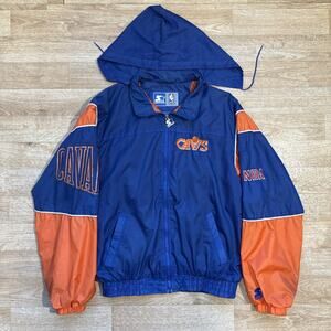 Vintage 90s Rare Cleveland Cavaliers Starter Windbreaker Jacket Cavs Medium